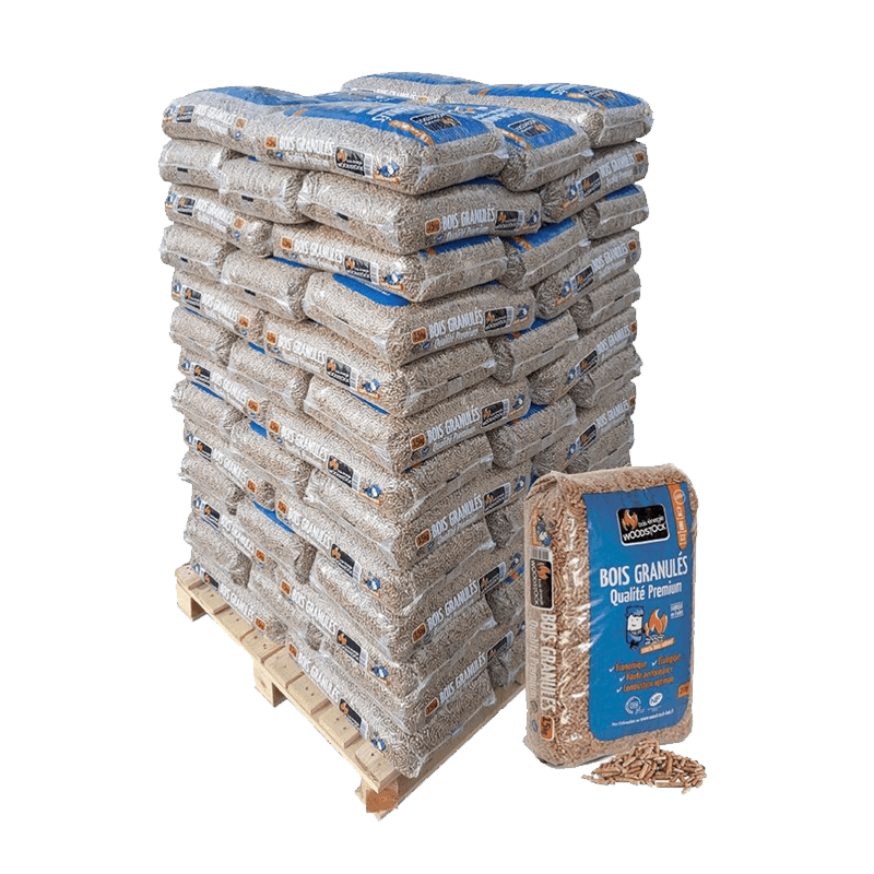 Granulés de Bois Français Crépito® Premium – Palette 1080kg (72 sacs)
